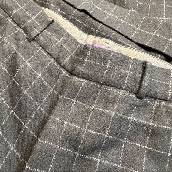 Ralph Lauren Collection Fall ‘02 Charcoal Check Cashmere Wide-leg Cuffed Trouser - Picture 4 of 11